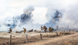 Reconstruction of the battle of World War II